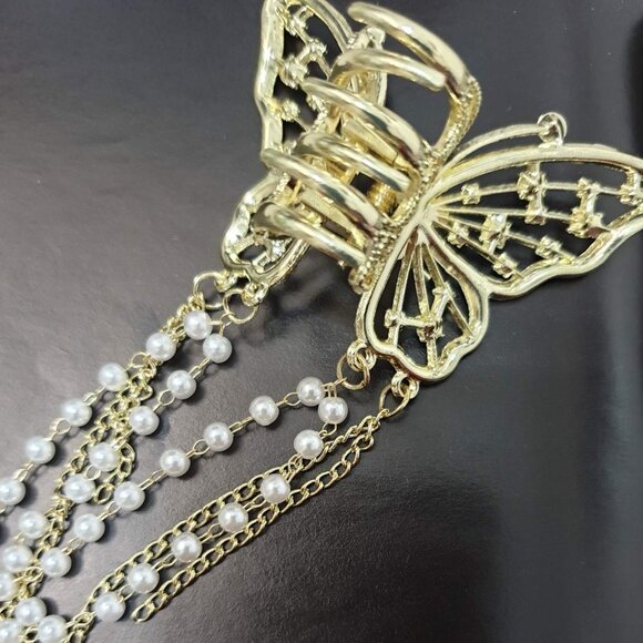 Fashion Butterfly Claw Long Hair Tie Girl Women Casual Formal Accessory Gift - Picture 2 of 3